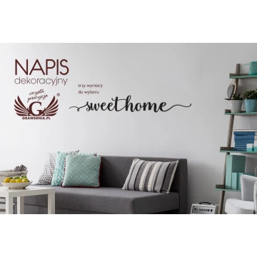 Decorative inscription - sweet home - laser cut - NAP005
