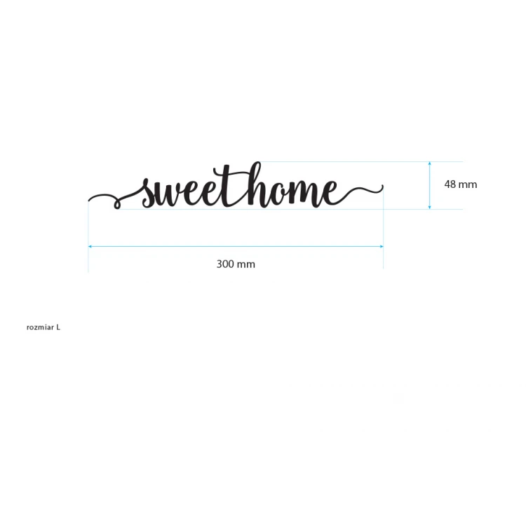Decorative inscription - sweet home - laser cut - NAP005