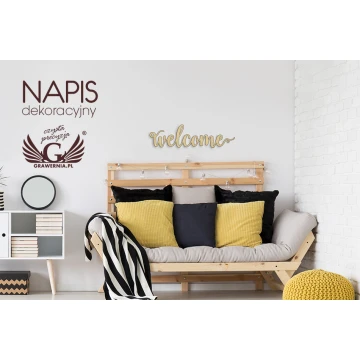 Decorative sign - welcome - laser cut - NAP006