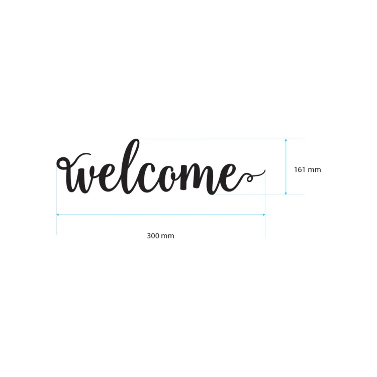 Decorative sign - welcome - laser cut - NAP006