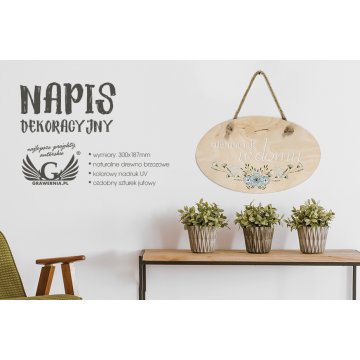 Decorative Sign - WELCOME HOME - colorful UV print - NAP030