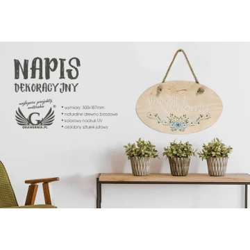 Decorative Sign - WELCOME HOME - colorful UV print - NAP030