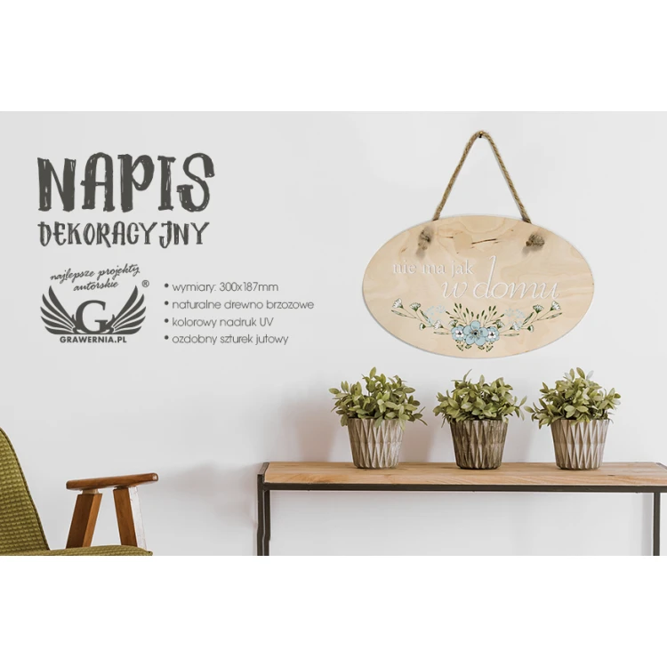Decorative Sign - WELCOME HOME - colorful UV print - NAP030