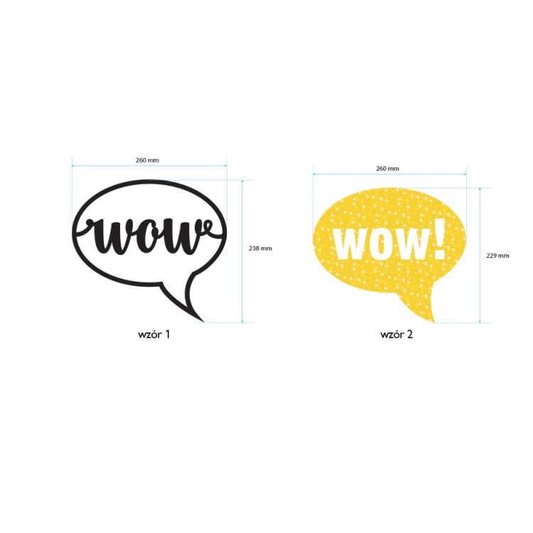 Decorative Sign - wow - Colorful UV Print - NAP014