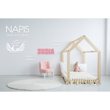 Decorative sign with child's name - colorful UV print - NAP009