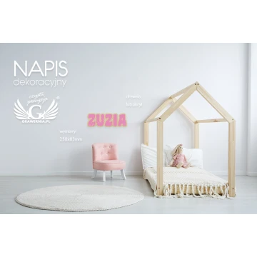 Decorative sign with child's name - colorful UV print - NAP009