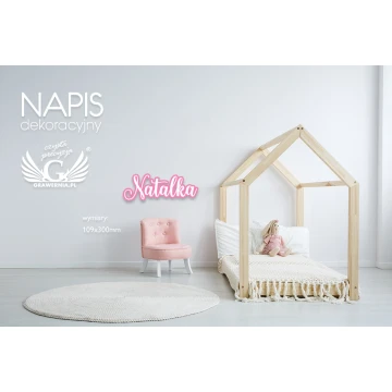 Decorative sign with child's name - colorful UV print - NAP010