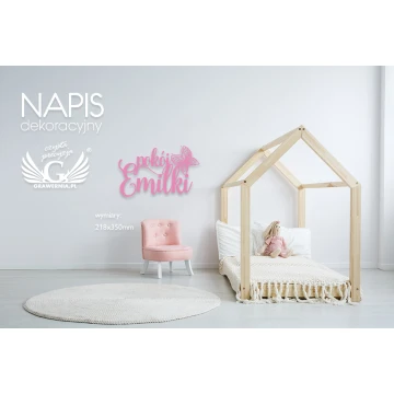 Decorative sign with child's name - colorful UV print - NAP021