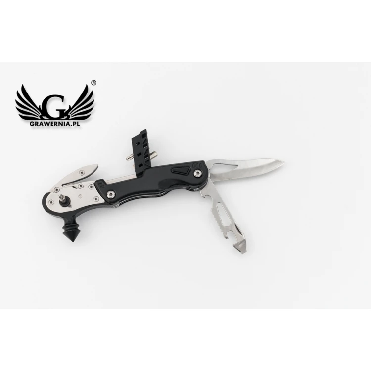 Multifunctional Escape Tool with Engraving - Swiss Knife, Cutter, Screwdriver - BP100