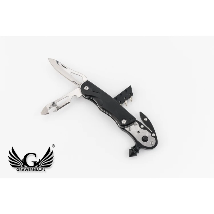 Multifunctional Escape Tool with Engraving - Swiss Knife, Cutter, Screwdriver - BP100