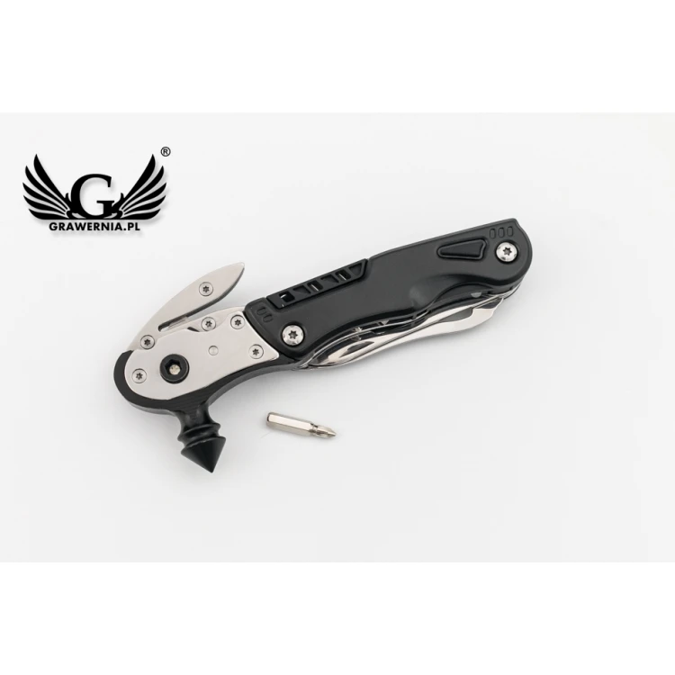 Multifunctional Escape Tool with Engraving - Swiss Knife, Cutter, Screwdriver - BP100