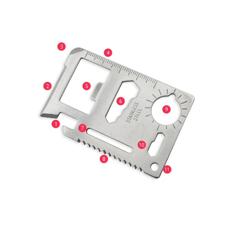 Multifunctional Card-Shaped Tool - Rim - Custom Laser Engraving - BP121