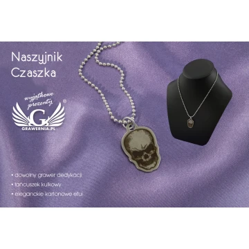 Skull Necklace - with any engraving - NSZ002
