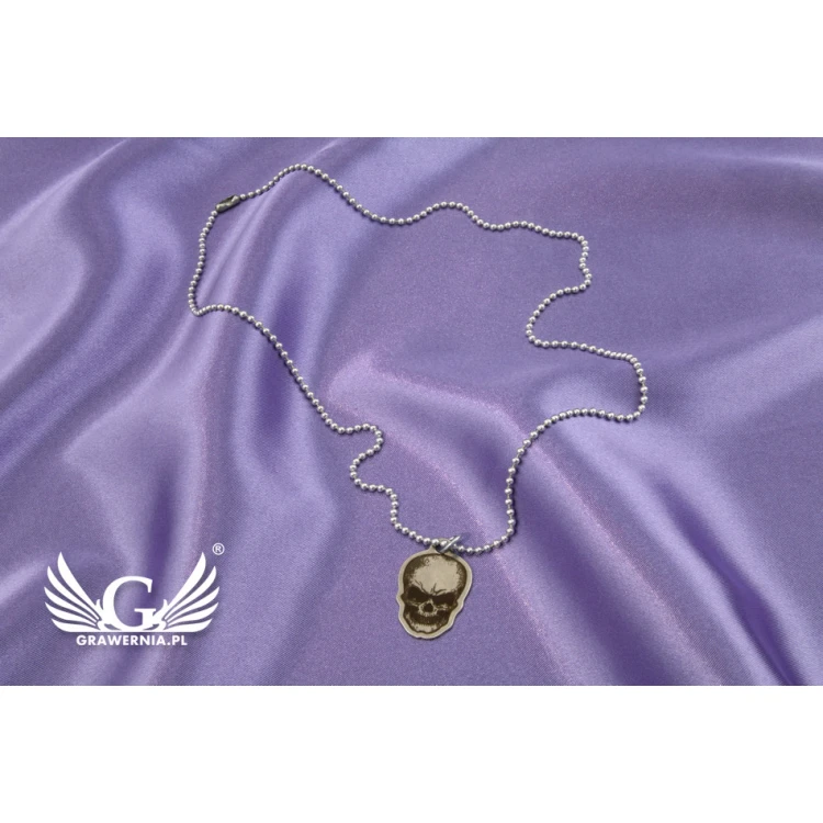 Skull Necklace - with any engraving - NSZ002