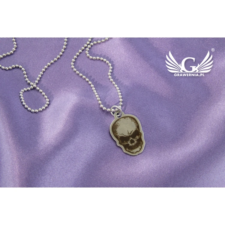 Skull Necklace - with any engraving - NSZ002