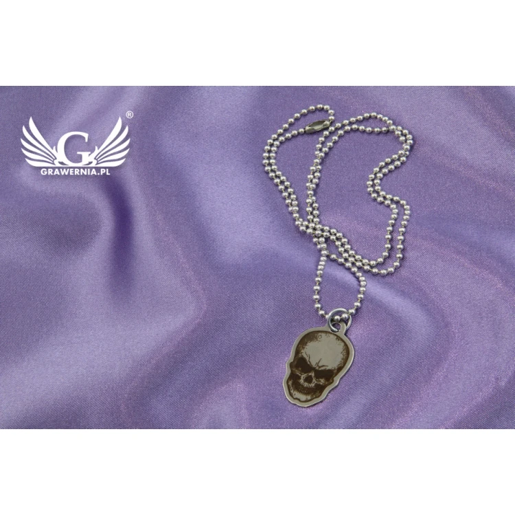 Skull Necklace - with any engraving - NSZ002