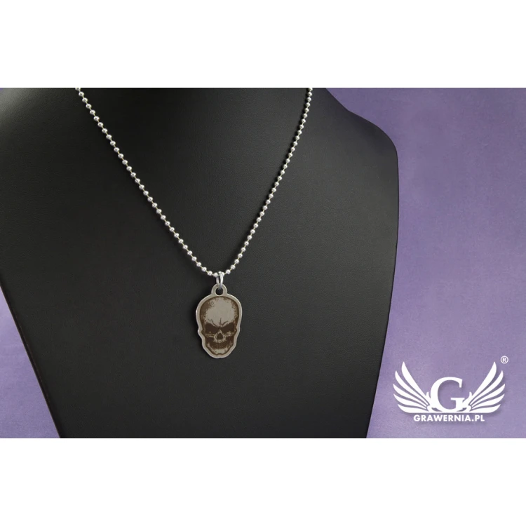 Skull Necklace - with any engraving - NSZ002