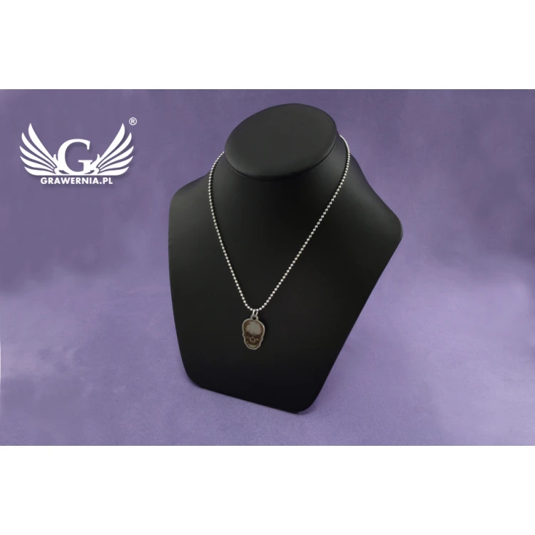 Skull Necklace - with any engraving - NSZ002