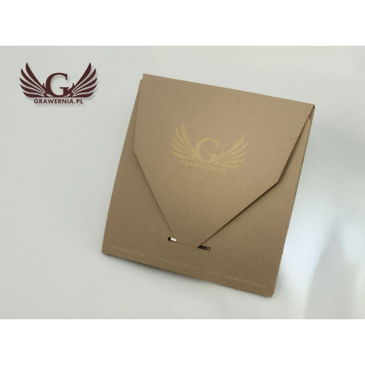 Guitar Pick Necklace with Custom Logo - Brass - KG01