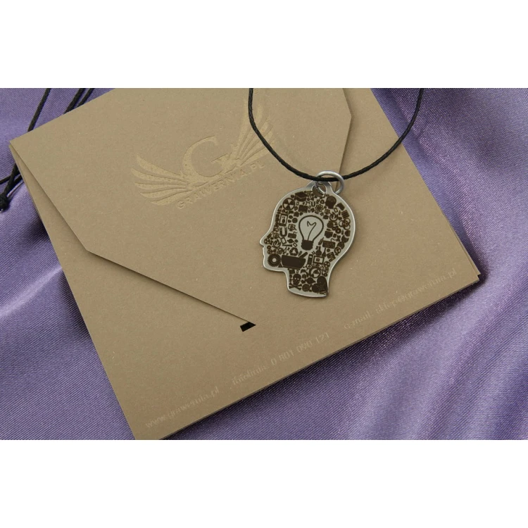 Thinker Necklace - with any engraving - NSZ001