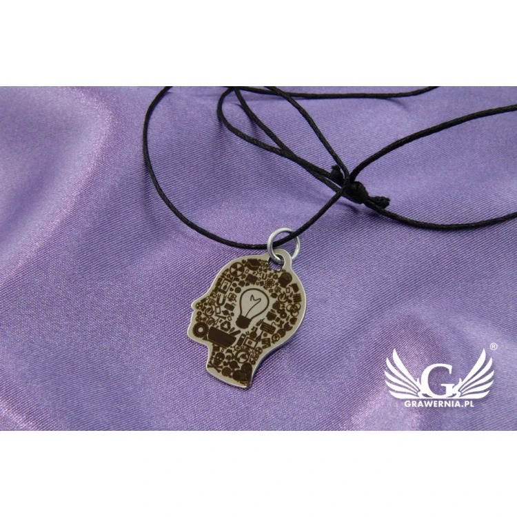 Thinker Necklace - with any engraving - NSZ001
