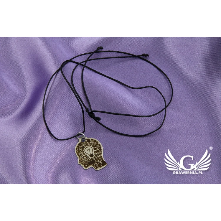 Thinker Necklace - with any engraving - NSZ001