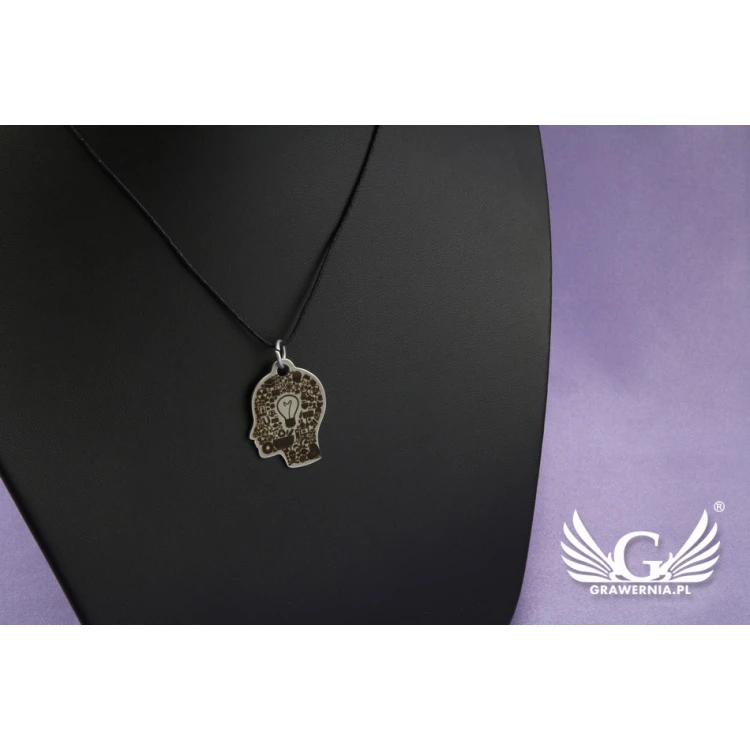 Thinker Necklace - with any engraving - NSZ001