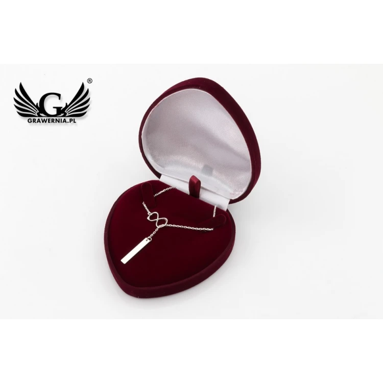 Infinity Necklace with Custom Engraving - Silver - SRB035