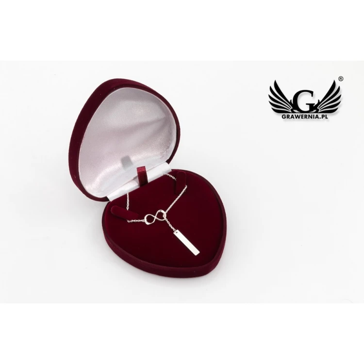 Infinity Necklace with Custom Engraving - Silver - SRB035