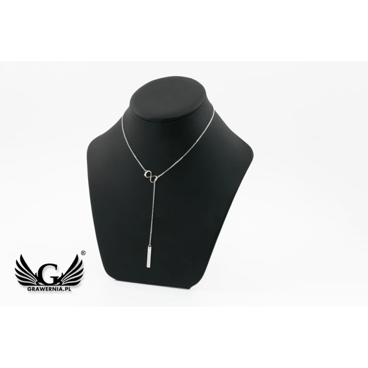 Infinity Necklace with Custom Engraving - Silver - SRB035