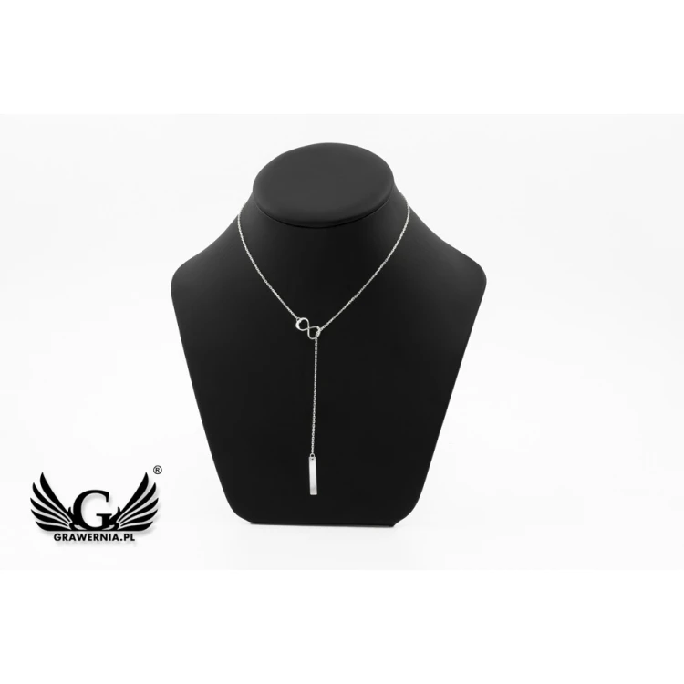 Infinity Necklace with Custom Engraving - Silver - SRB035