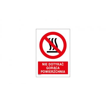 Do not touch hot surface - size 297x210mm (A4) - PVC - UV color print - BHP050