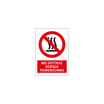 Do not touch hot surface - size 297x210mm (A4) - PVC - UV color print - BHP050