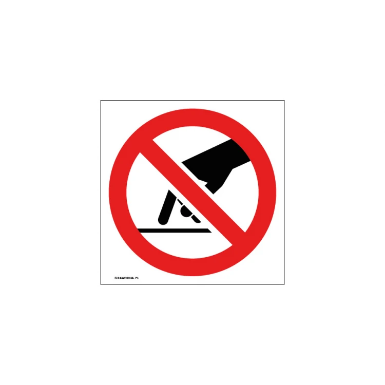Do not touch - size 150x150mm - PVC - UV color print - BHP047