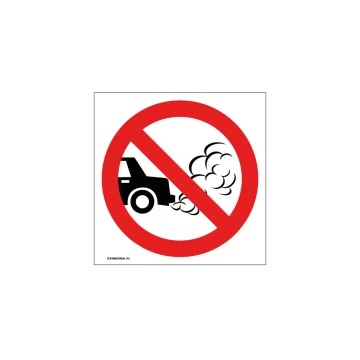 No Idling Sign - size 150x150mm - PVC - UV color print - BHP042
