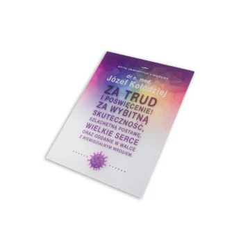 Modern Acrylic Diploma for Doctor - Colorful UV Print - DUV054