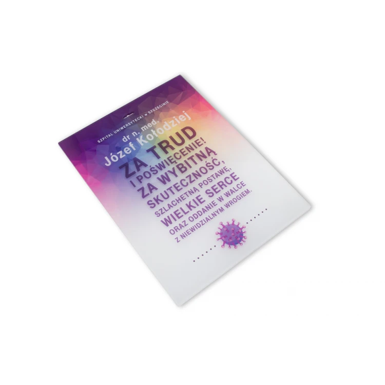 Modern Acrylic Diploma for Doctor - Colorful UV Print - DUV054