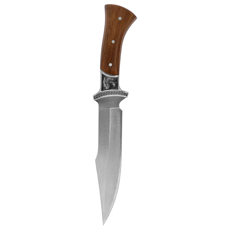 Tasman MAORI hunting knife with fixed head - engraving on blade and handle - NOZ002
