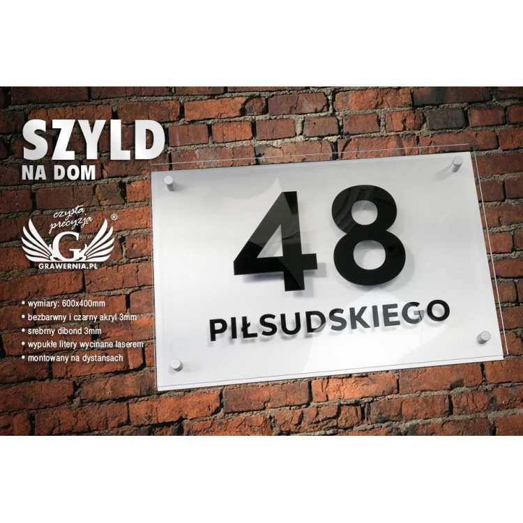 Building Number - Legible Raised Letters - Size 600x400mm - SPD019