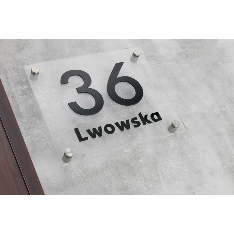 House Number - Legible Raised Letters - Size 300x250mm - SPD016
