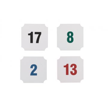 Door Numbering - White with Colorful Engraving - ND015 - Size 50x50mm