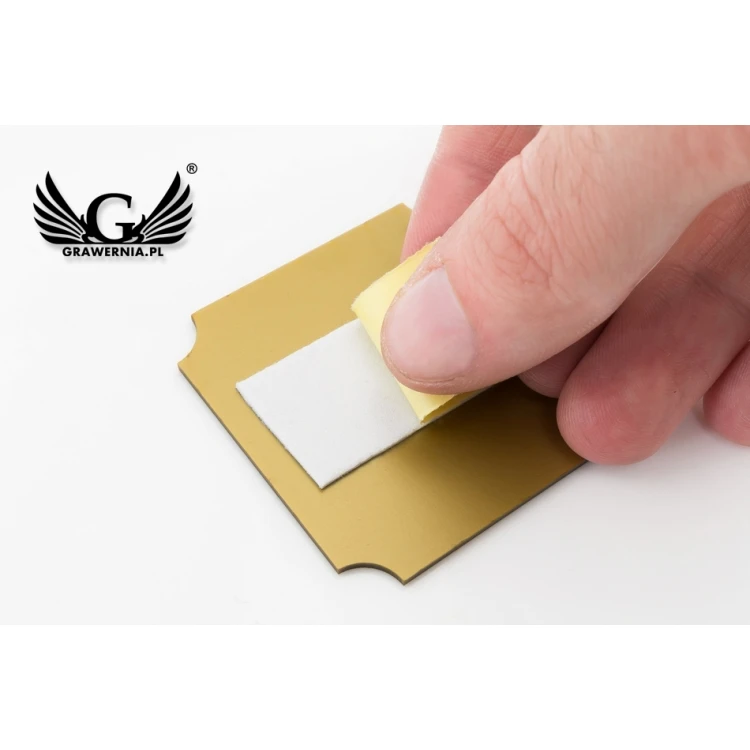 Door Numbering - Matte Black Exterior with Gold Engraving - ND016 - Size 50x50mm