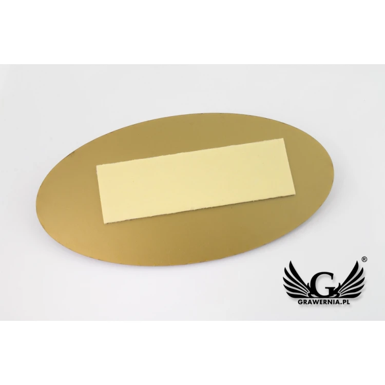 Door Numbering - ELIPSA - Matte Black Exterior with Gold Engraving - ND021 - Size 100x50mm
