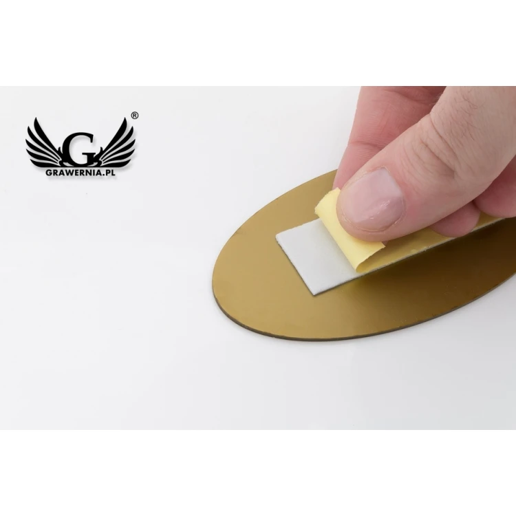 Door Numbering - ELIPSA - Matte Black Exterior with Gold Engraving - ND021 - Size 100x50mm