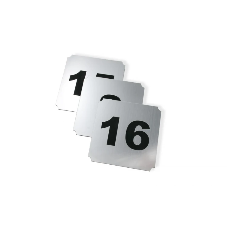 Door Numbering - Gold or Silver Laminate - Size 120x120mm - ND029