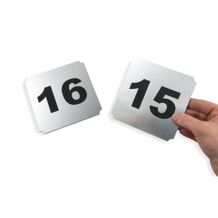 Door Numbering - Gold or Silver Laminate - Size 120x120mm - ND029