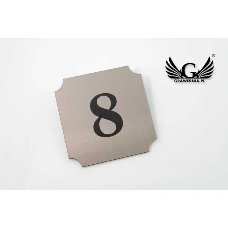 Door Numbering - Copper or Caffe Latte - ND017 - Size 50x50mm