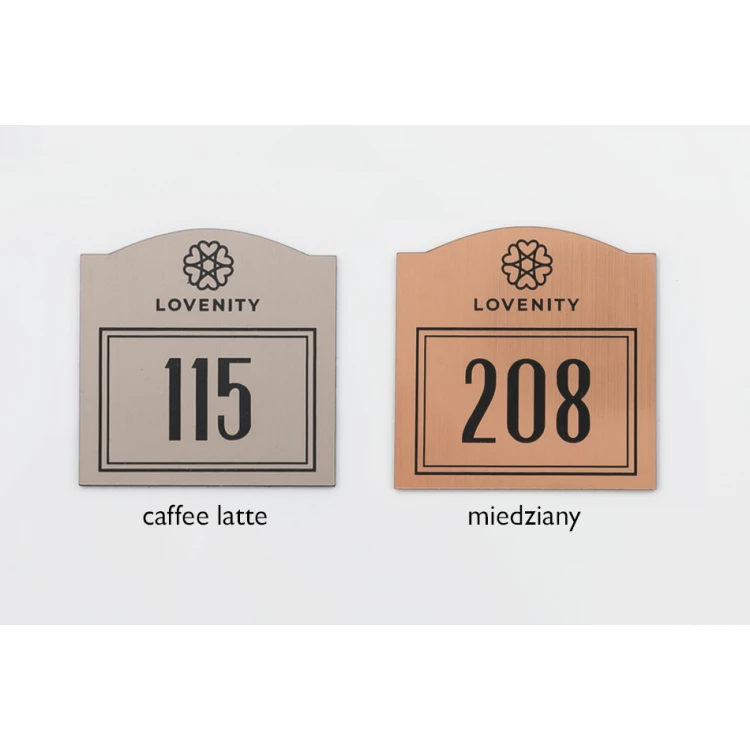 Door Numbering - Copper or Caffe Latte - ND022 - Size 70x70mm
