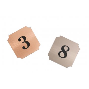 Door Numbering - Copper or Caffe Latte - ND017 - Size 50x50mm