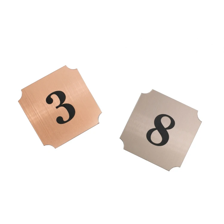 Door Numbering - Copper or Caffe Latte - ND017 - Size 50x50mm